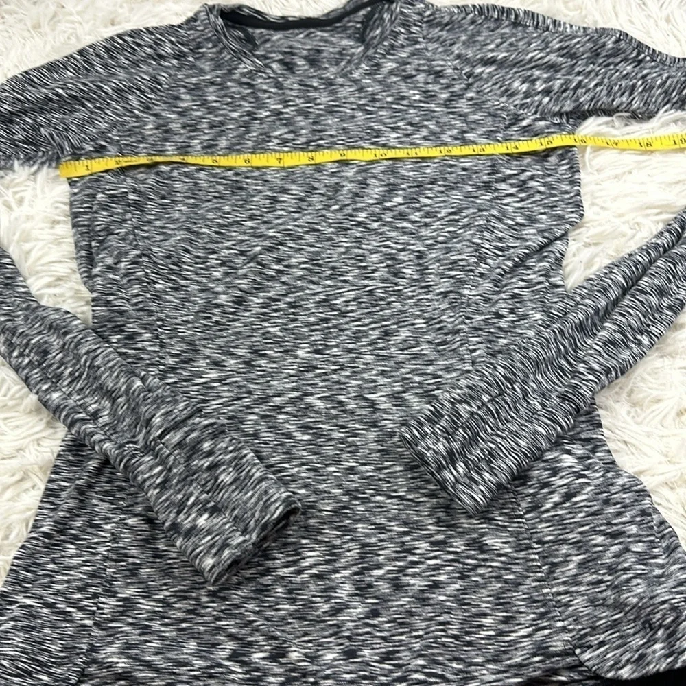 Lululemon Runderful Long Sleeve Spaced Out Space Dye Black White